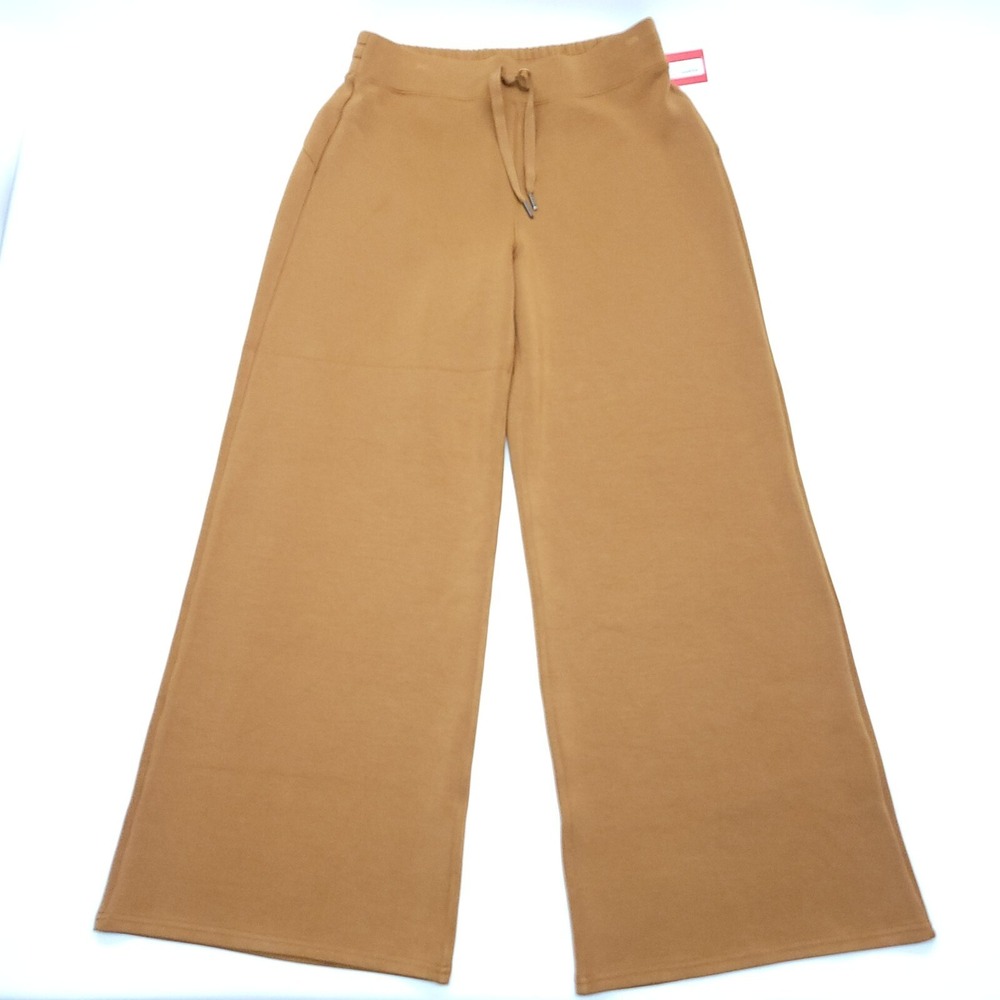 SPANX Wide Leg Sweatpants in Camel Brown